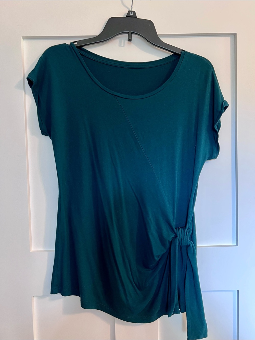 Side-Tie Short Sleeve Tee in Teal